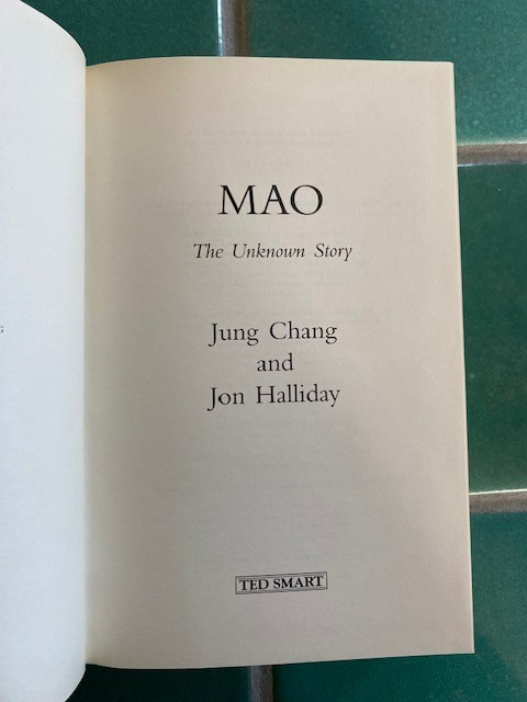 MAO The Unknown Story by Jung Chang & Jon Halliday 1st First HC DJ 2005