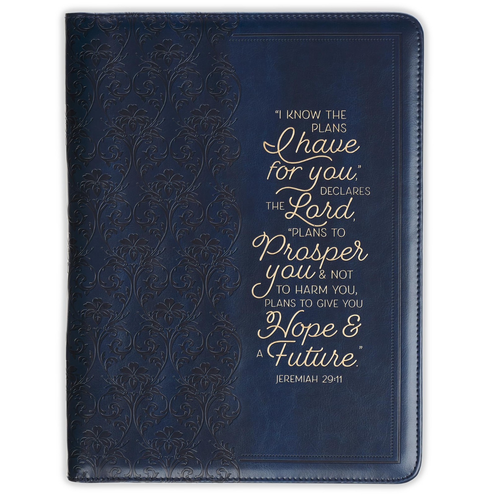 Vegan Leather Inspirational Scripture Portfolio for Women & Grads – Bible Verse,