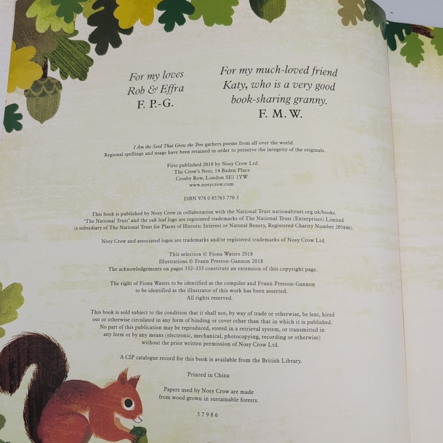 I Am the Seed That Grew the Tree, Hardcover Nature Poem Frann Preston-Gannon