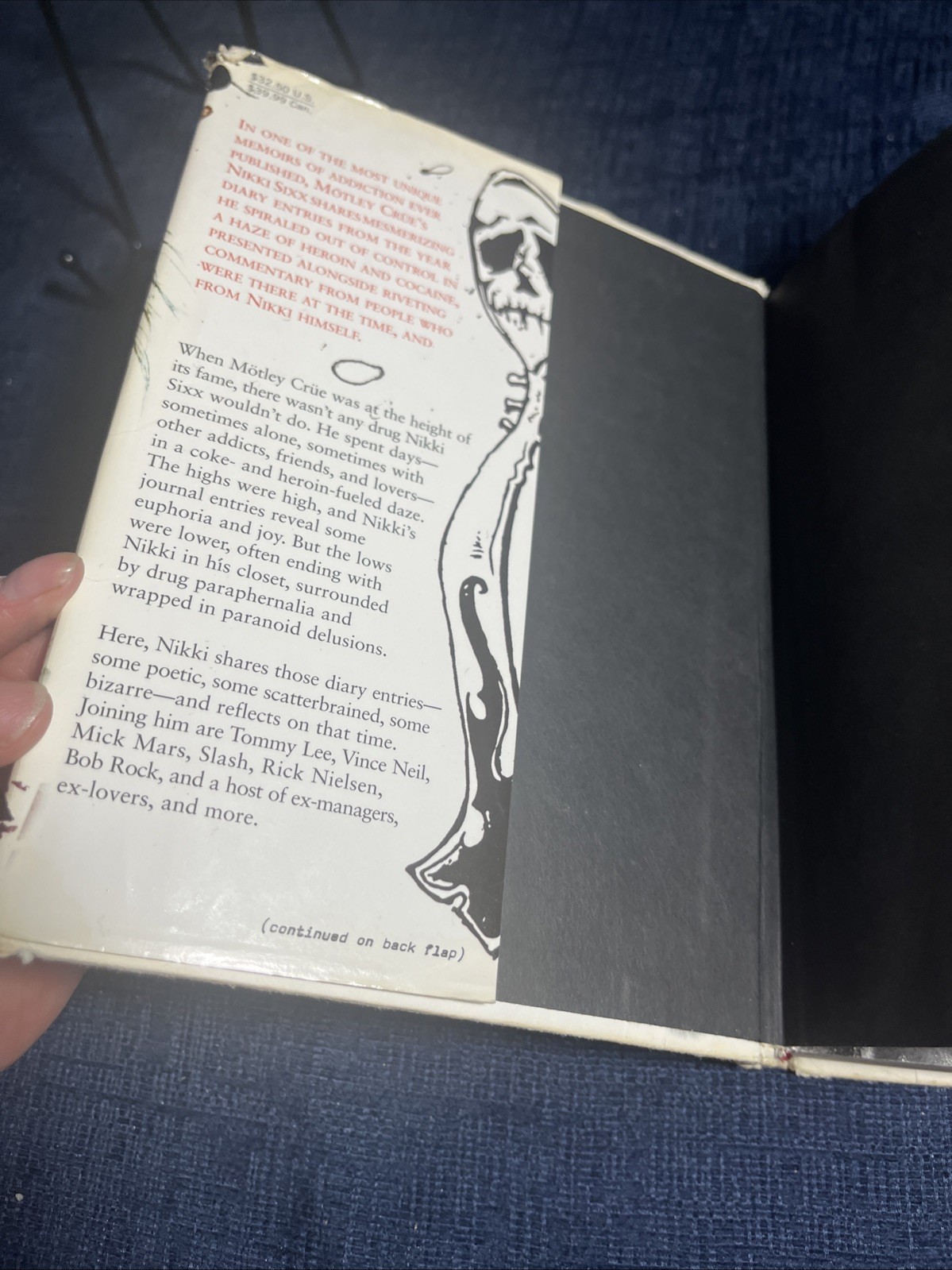 Nikki Sixx : The Heroin Diaries 2007 1st Ed / 1st Print HCDJ ~ ACCEPTABLE