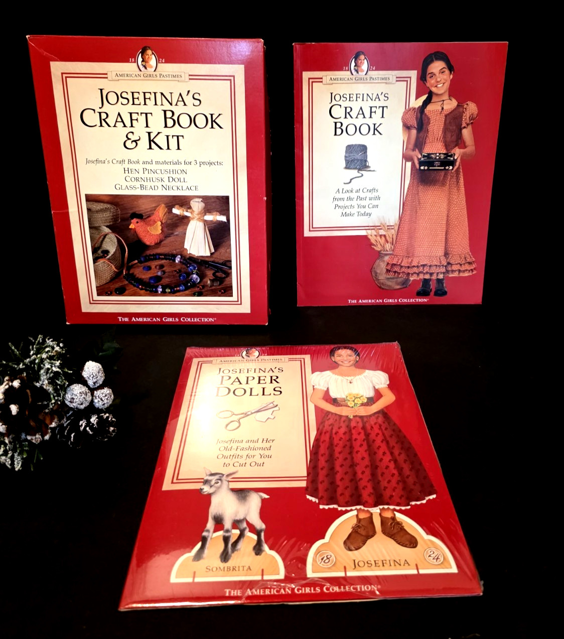 Pleasant Company Josefina Craft Kit w Pastimes Craft Book & SEALED Paper Dolls
