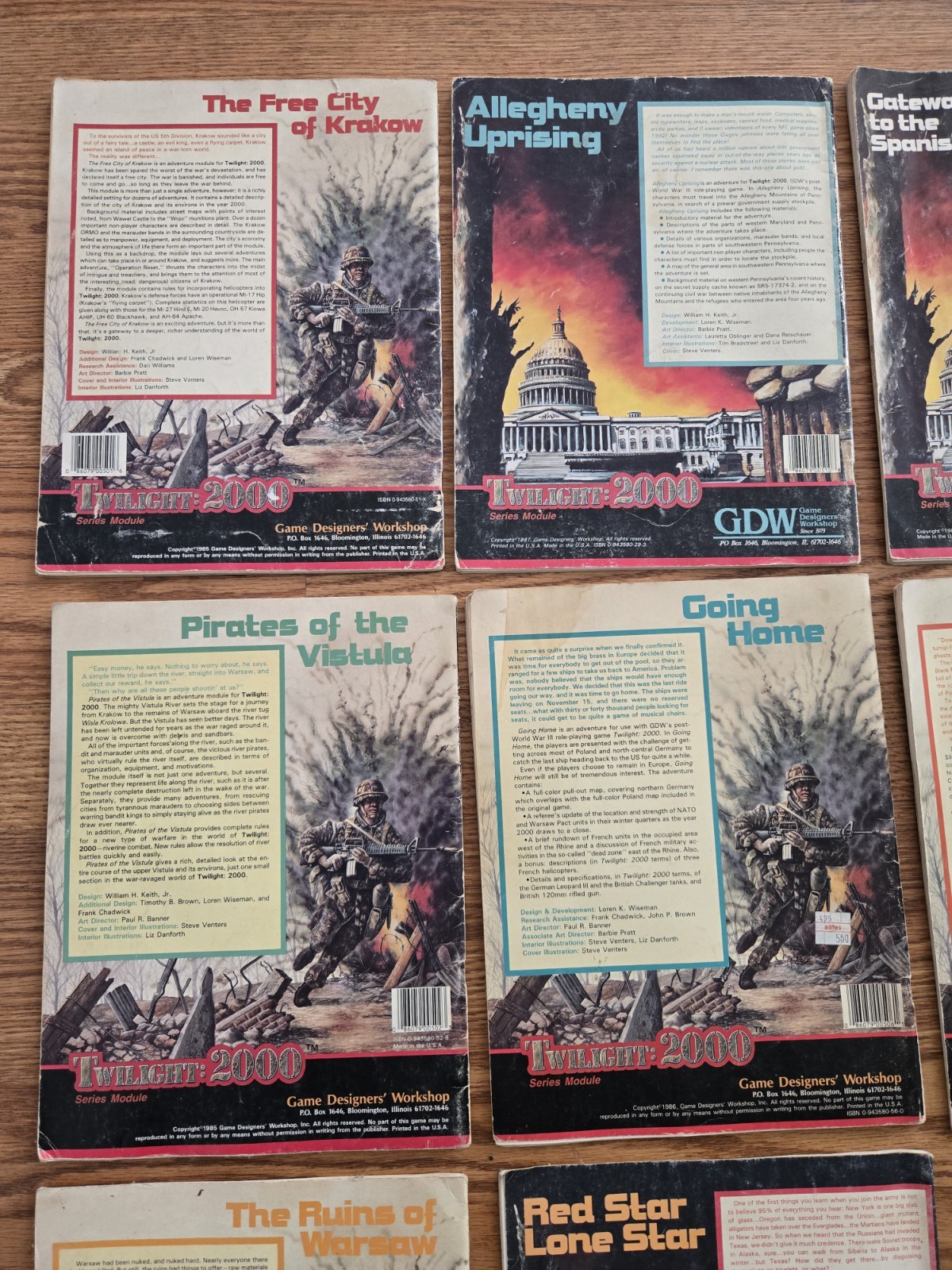10 Twilight 2000 Military Role Playing Book Lot Used Rare RPG vintage