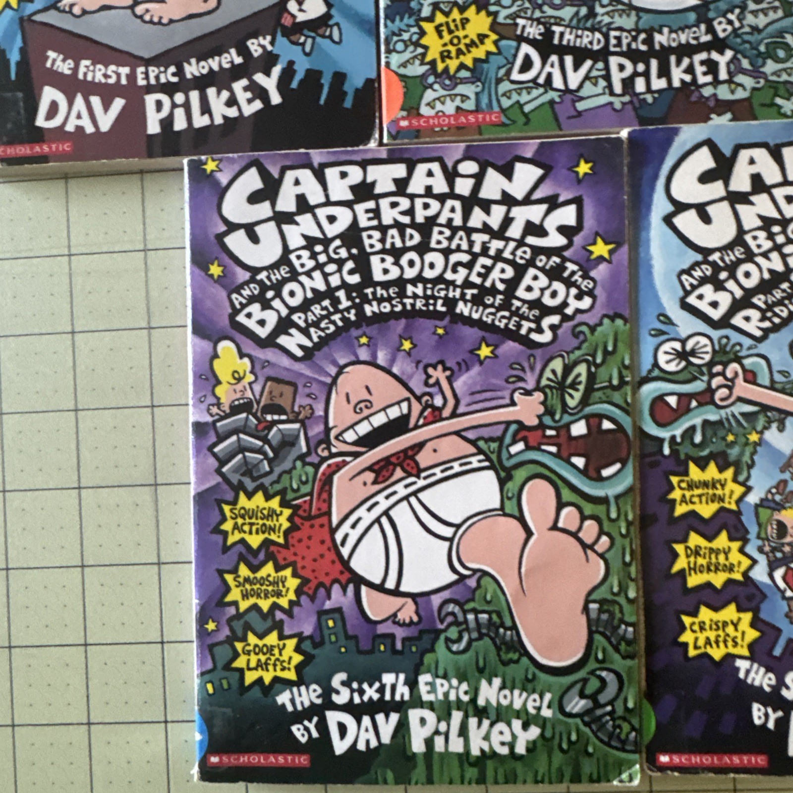 Set of 5 Captain Underpants Books Paperback Lot Pilkey Booger Boy Wedgie Ladies