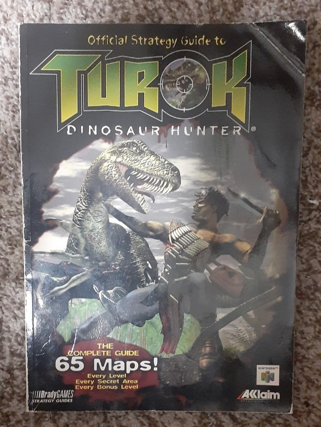 Turok Dinosaur Hunter Official Strategy Guide by David Cassady Brady Games 1997