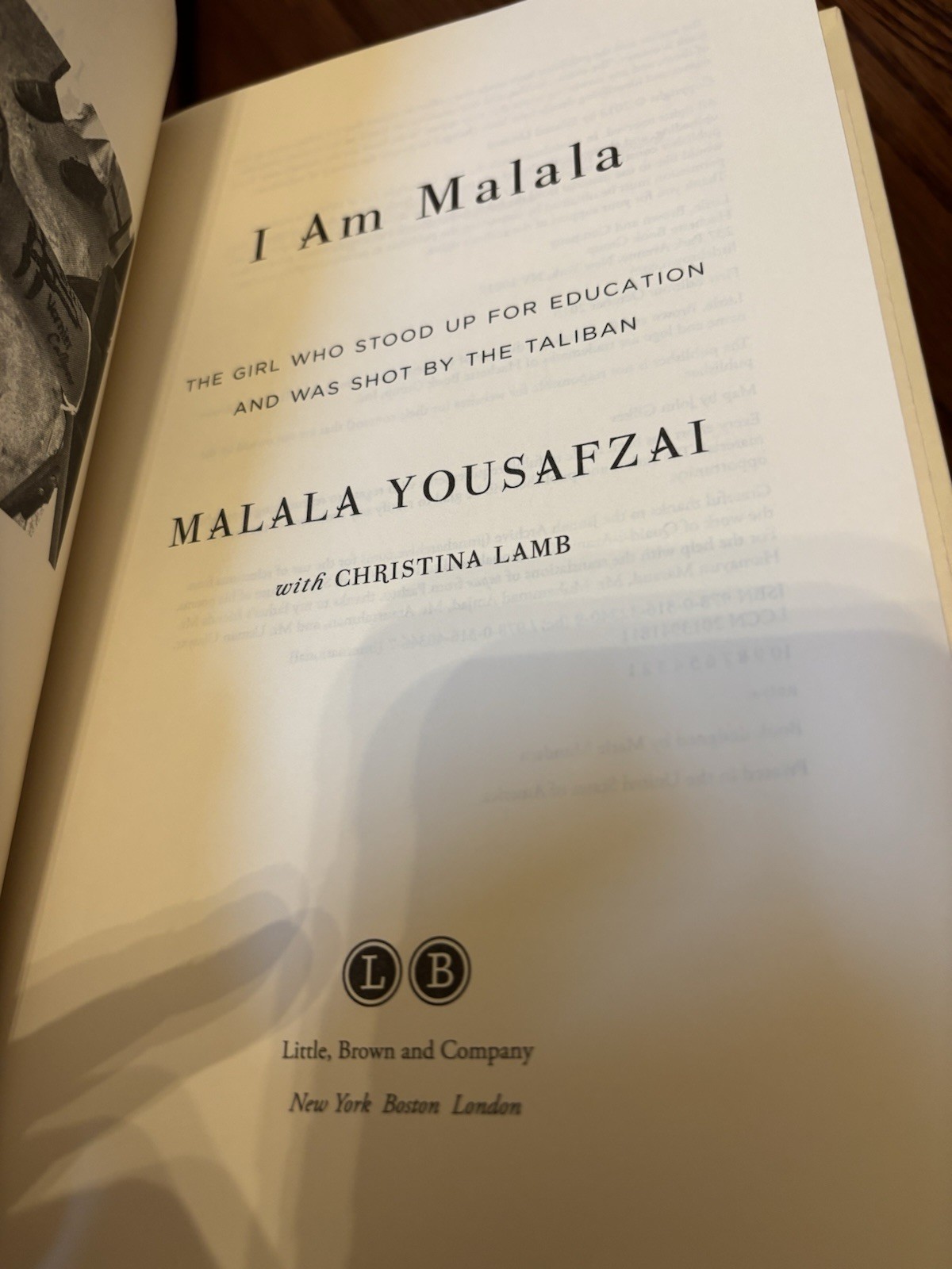 I Am Malala. Malala Yousafzai. 1st HC Ptg. LB 2013. Fine Unread