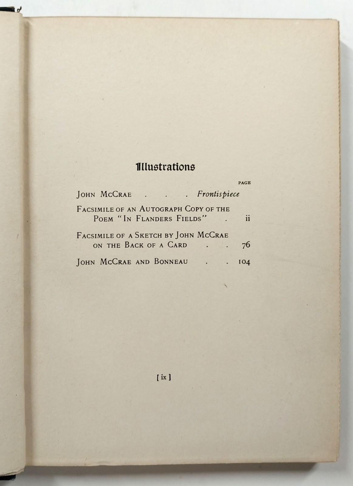 In Flanders Fields And Other Poems by John McCrae HC 1st American Edition 1919