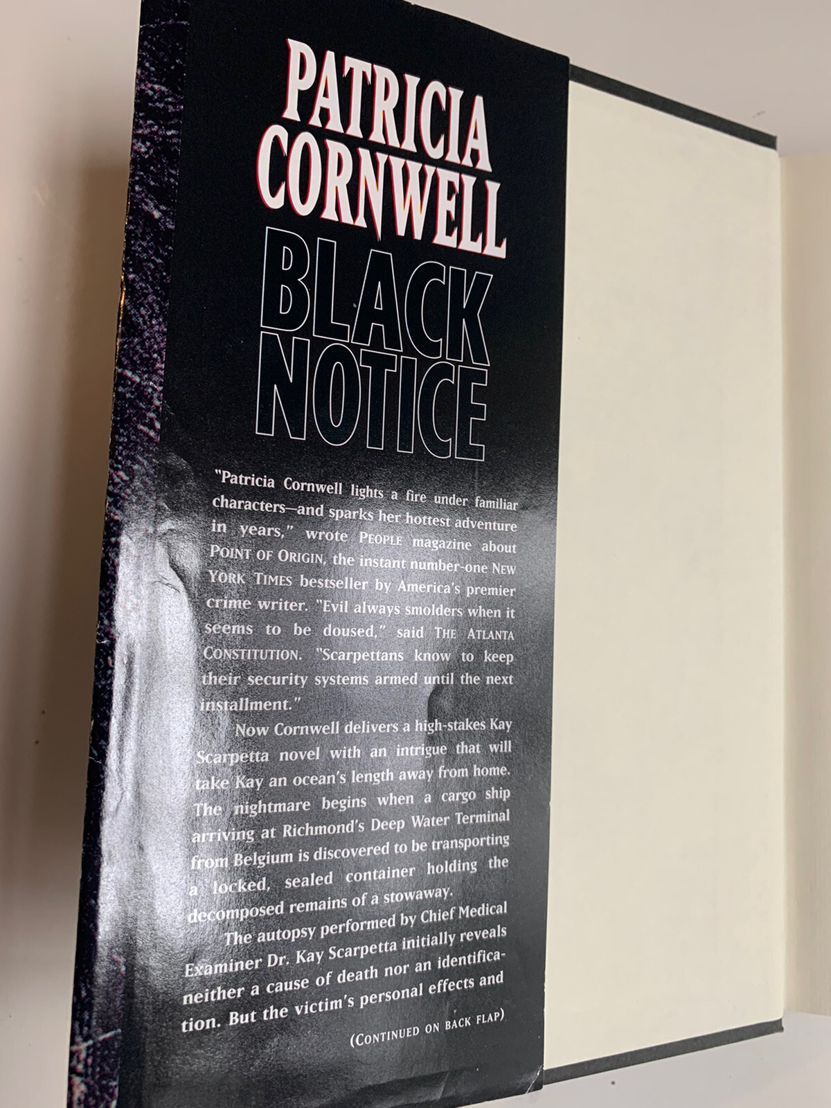 Kay Scarpetta Ser.: Black Notice by Patricia Cornwell (1999, Hardcover)