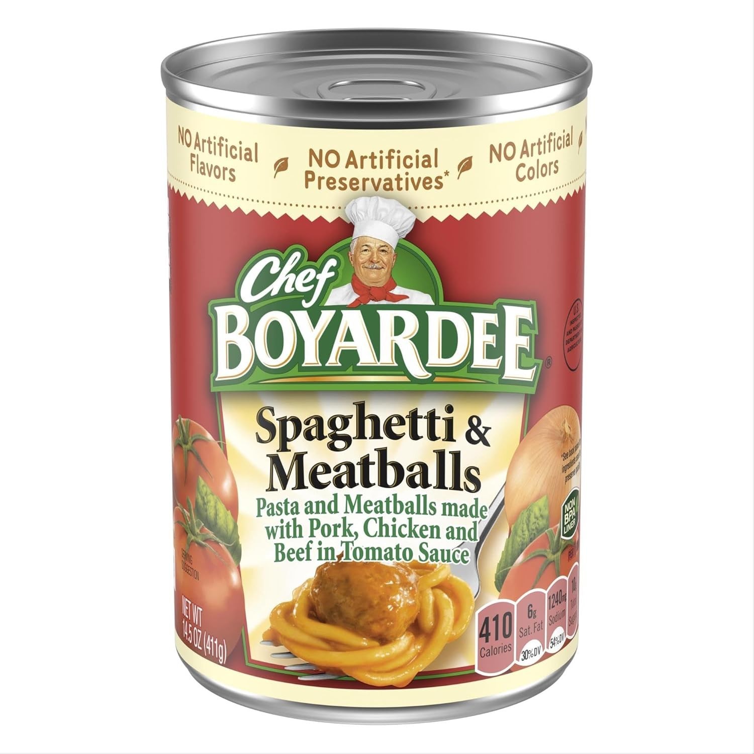 Microwave-Ready Spaghetti and Meatballs – 14.5 oz Cans Set of 6 for Easy Dinners