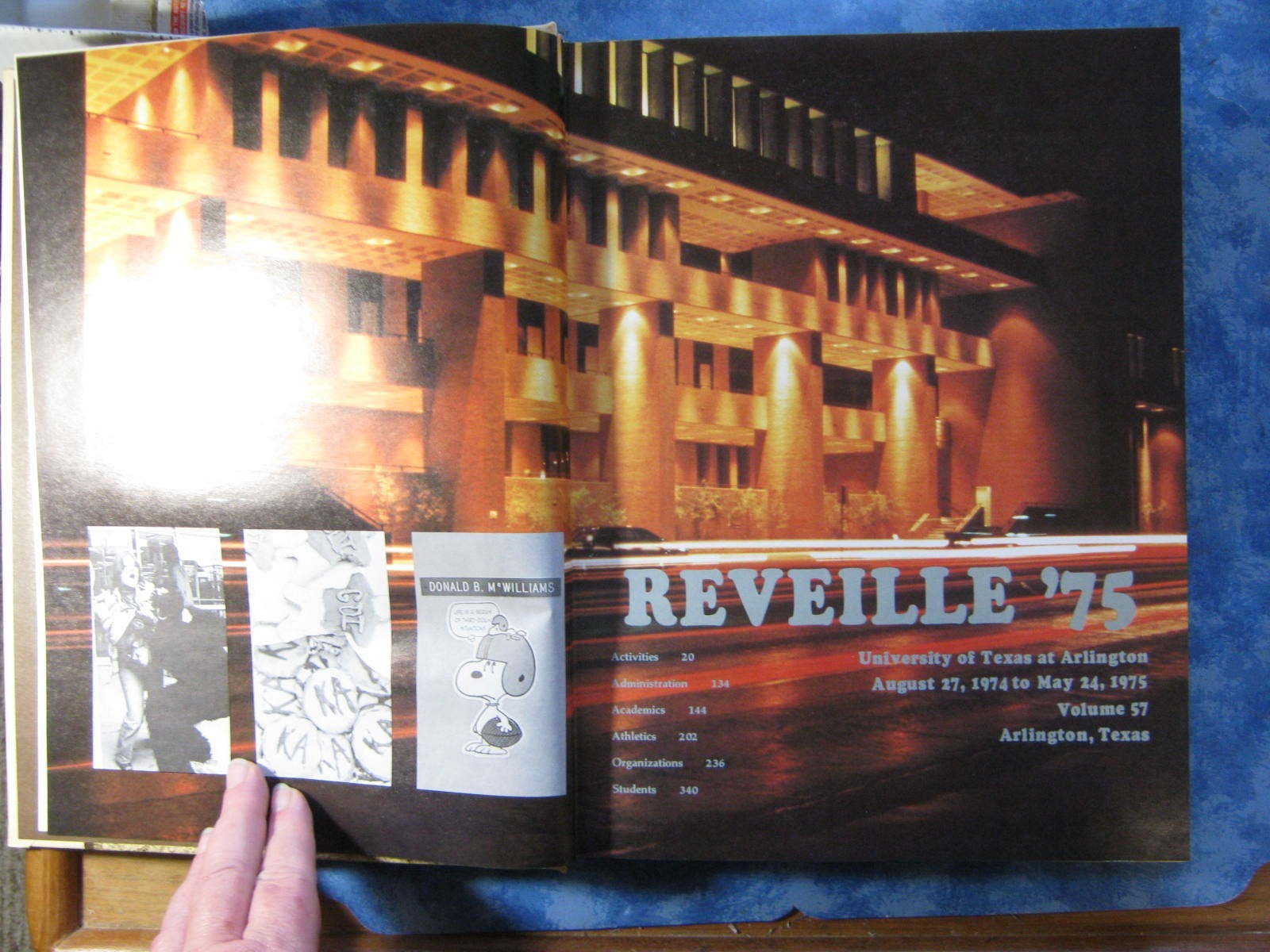 UNIVERSITY OF TEXAS AT ARLINGTON 1975 REVEILLE YEARBOOK HC Unsigned XLNT