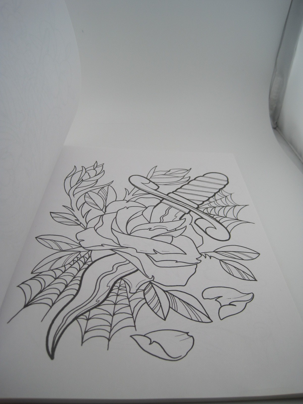 Creative Haven Floral Tattoo Designs Adult Coloring Book by Erik Siuda 31 Pages