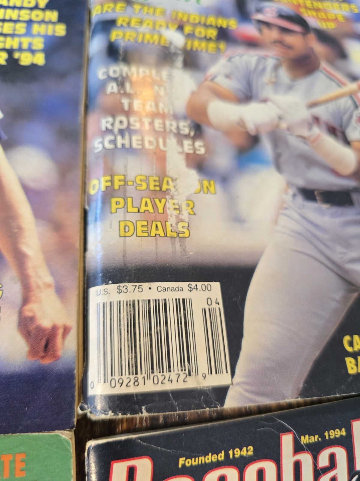 Lot Of 6 1994 Baseball Digest Various Conditions Mlb Sports Publication Vintage