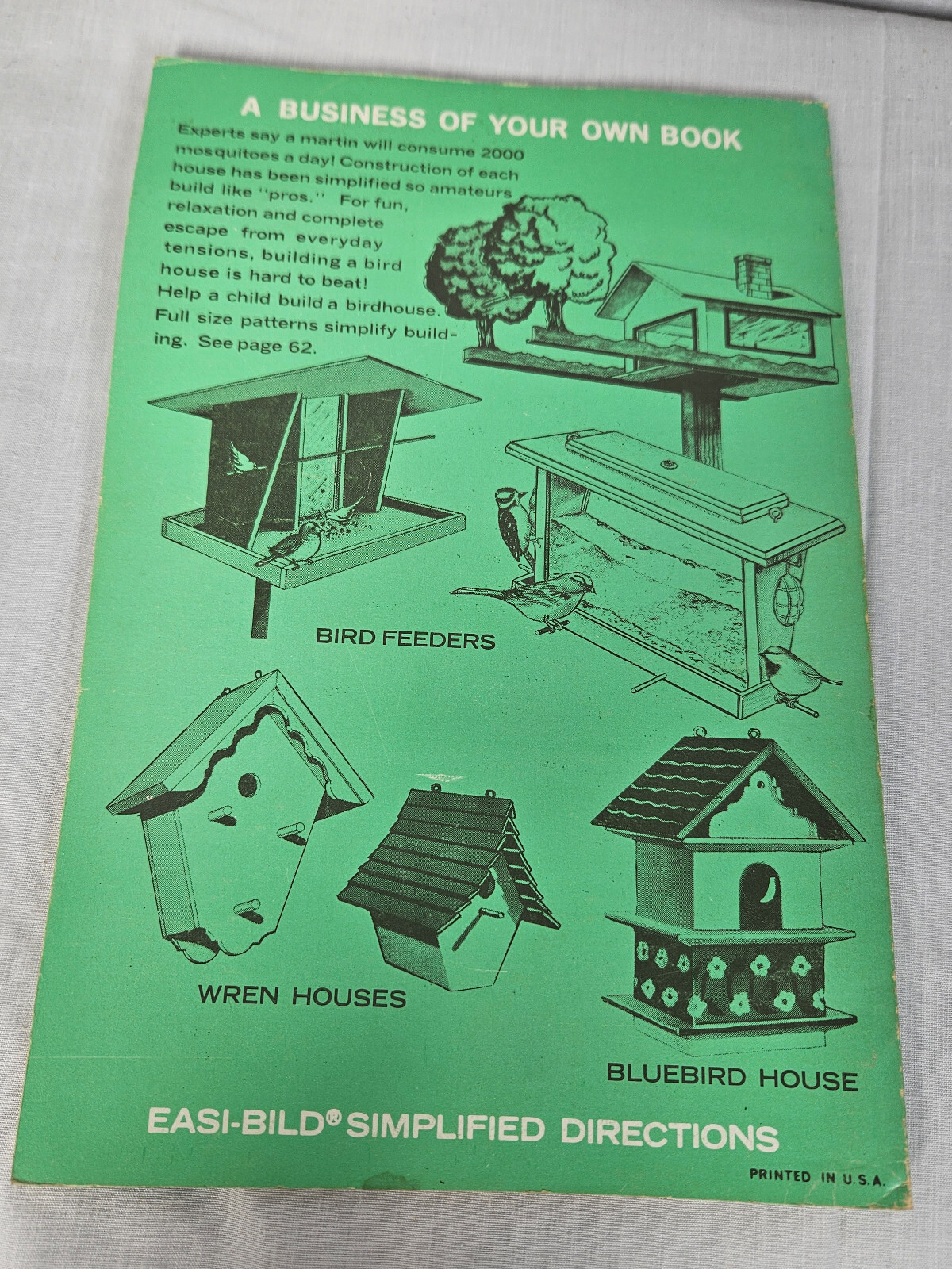 Easi-Bild Donald R. Brann How to Build Birdhouses Workbenches Outdoor Furniture