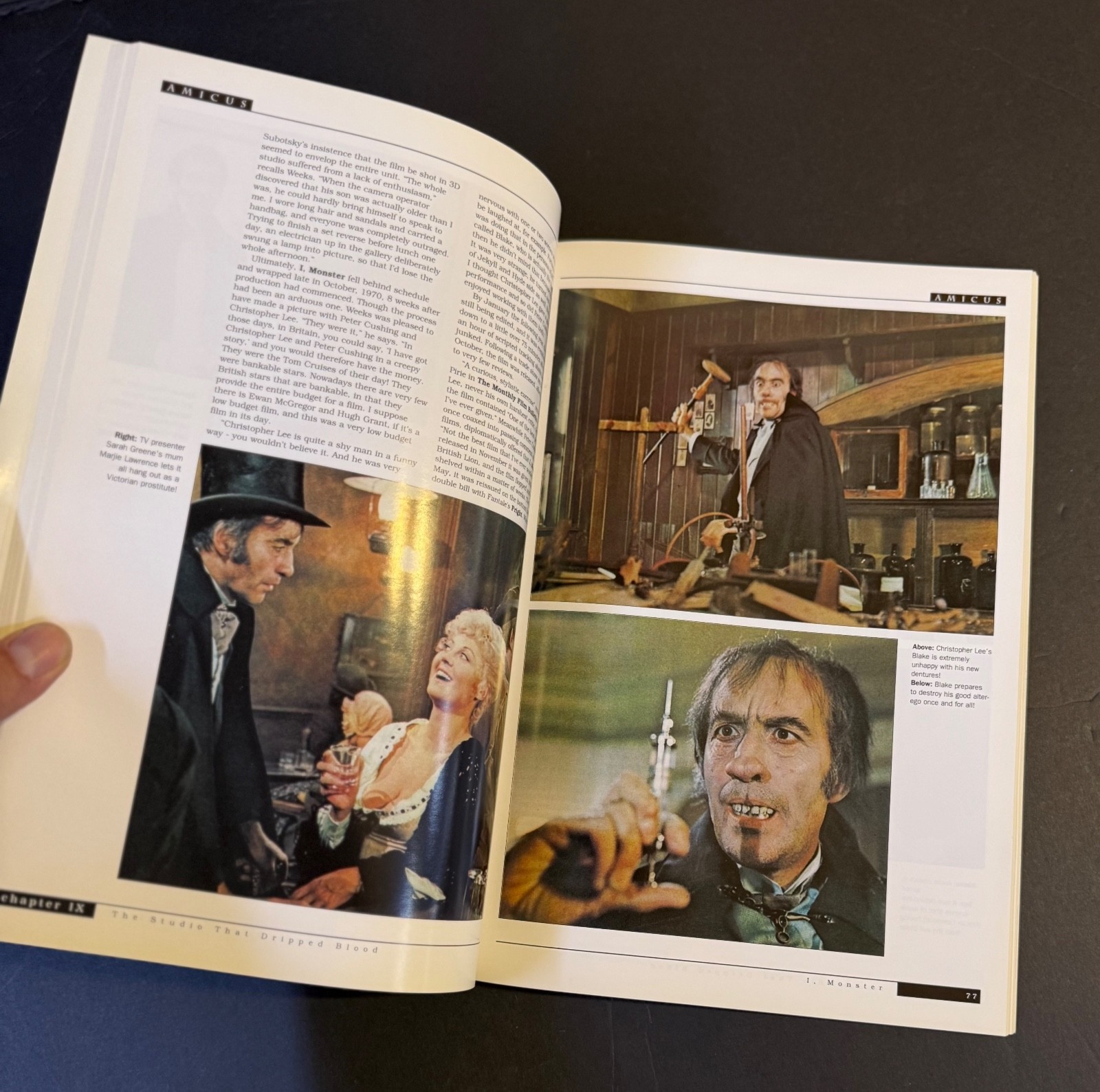 AMICUS The Studio That Dripped Blood UK FULL COLOR BOOK 164 PAGES Horror Films