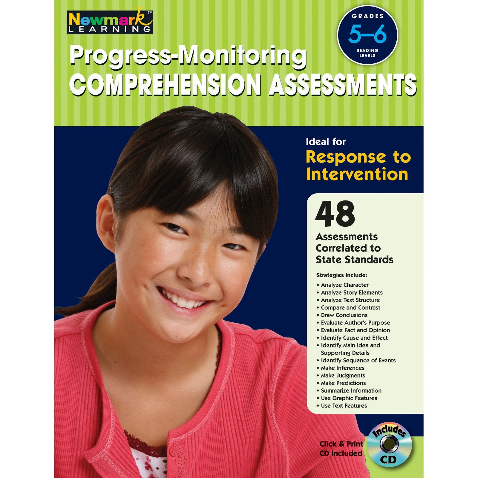Newmark Learning Grades 5-6 Progress-Monitoring Comprehension Assessments Book,