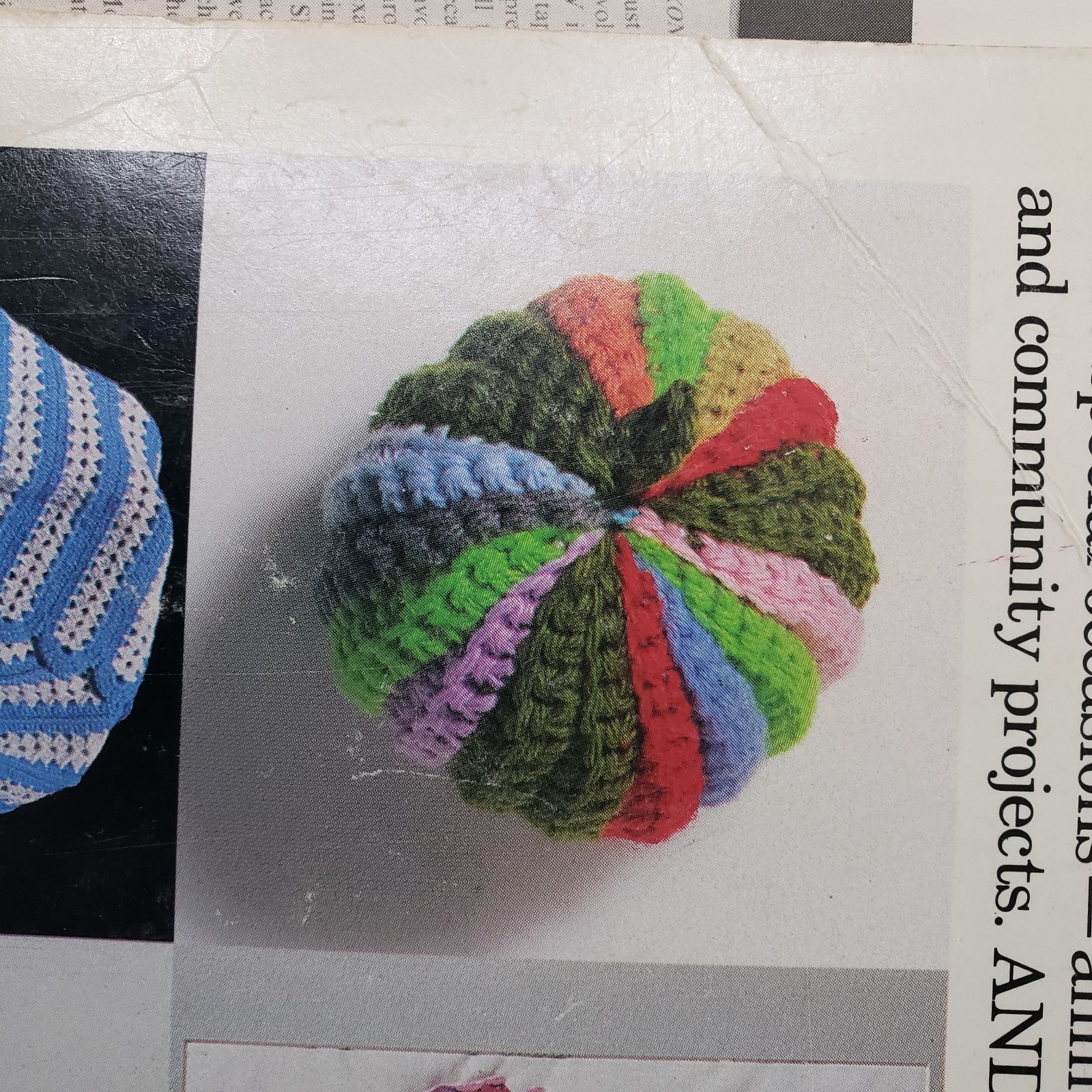Latge Print Needlecraft Book Mildred Graves Ryan 51 Projects Knit Crochet Needle