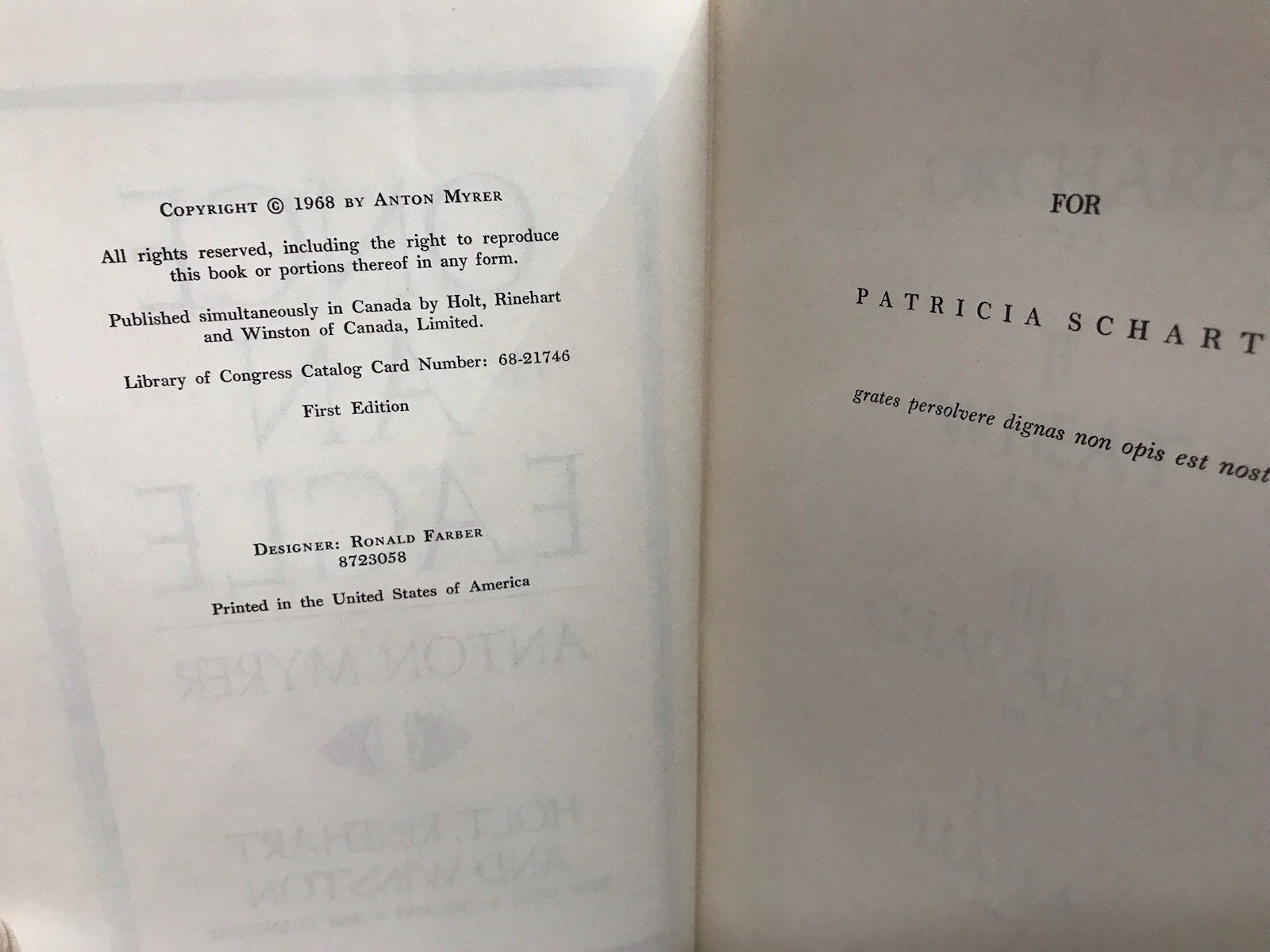 RARE HTF 1ST EDITION FIRST PRINT Once an Eagle By Anton Myrer (Hardcover – 1968)