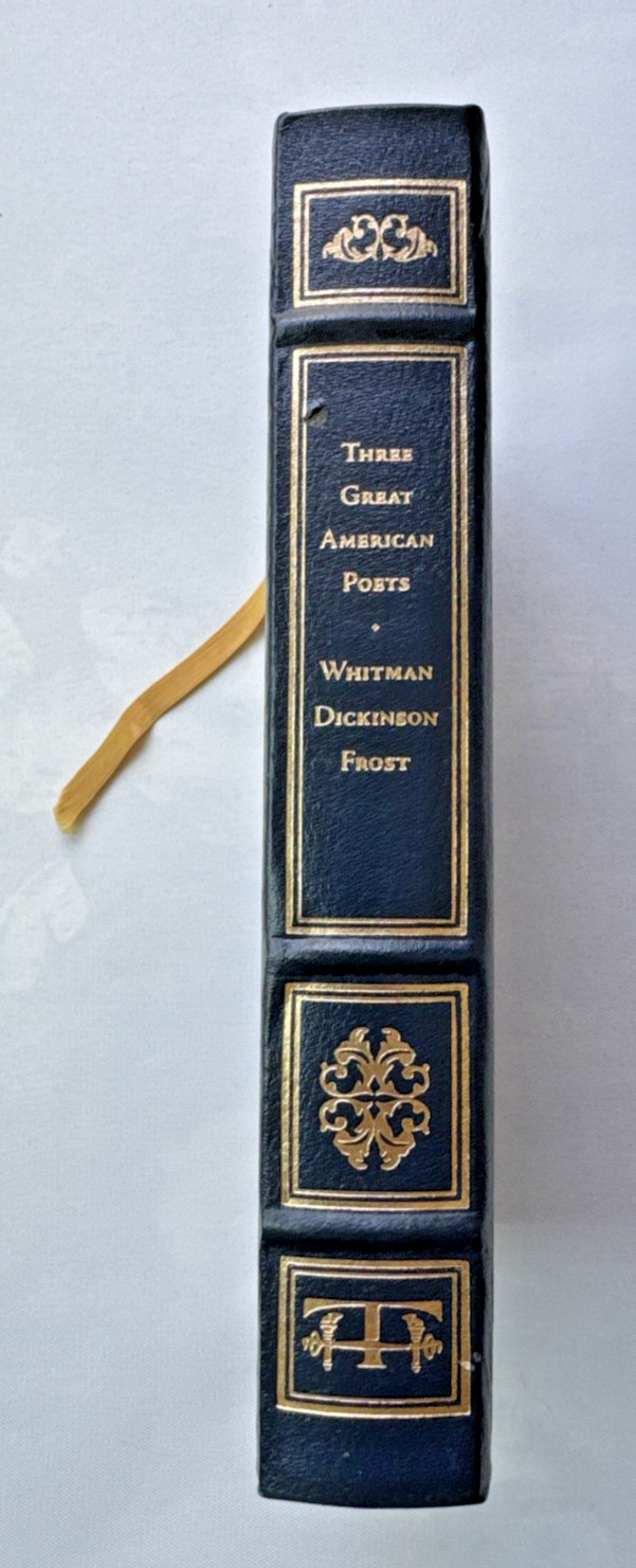 4 Leatherbound Classic Literature Book Lot Poe O Henry Whitman Dickinson Frost