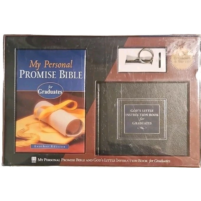 My Personal Promise Bible Set for Graduates (Leather Bible, Instruct Man, Key)