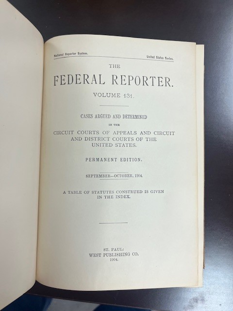 Lot of 5 Federal Reporter Antique Law Books 1900s Vols 129 130 131 132 140