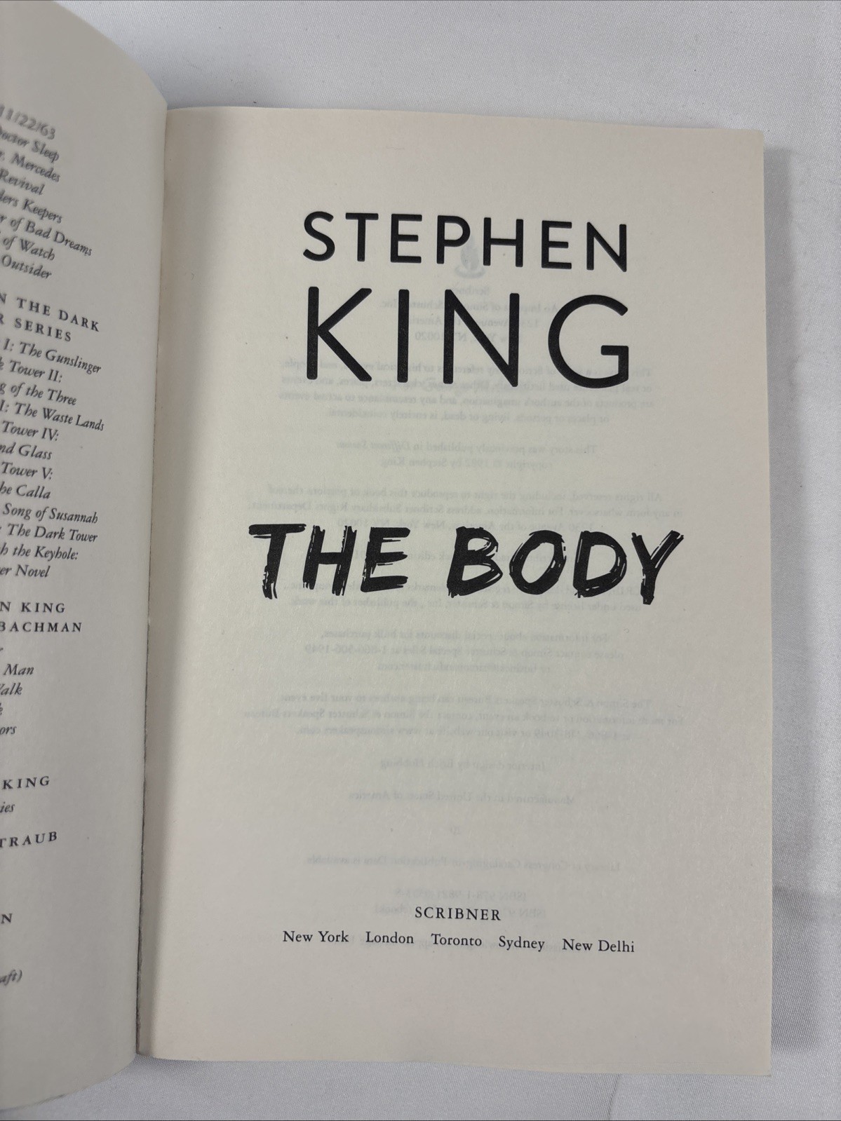 The Body – paperback King, Stephen