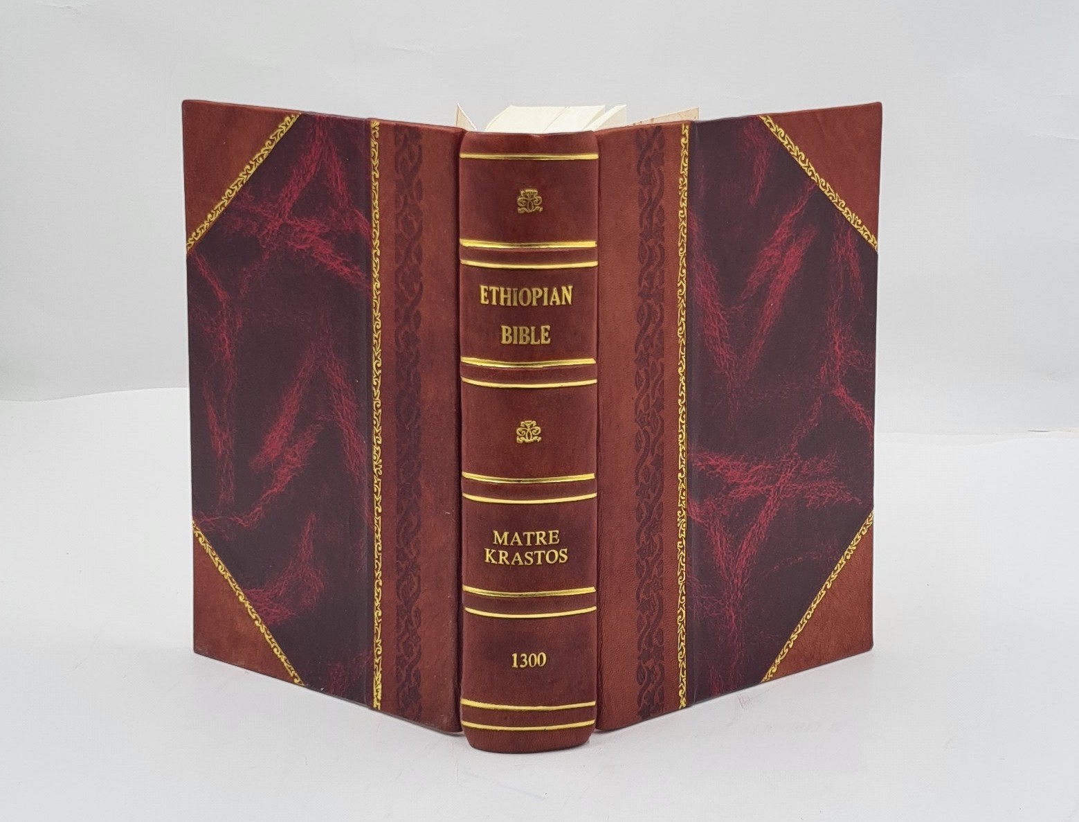 Ethiopian bible 1300 by Ma?t?re Krastos [Leather Bound]
