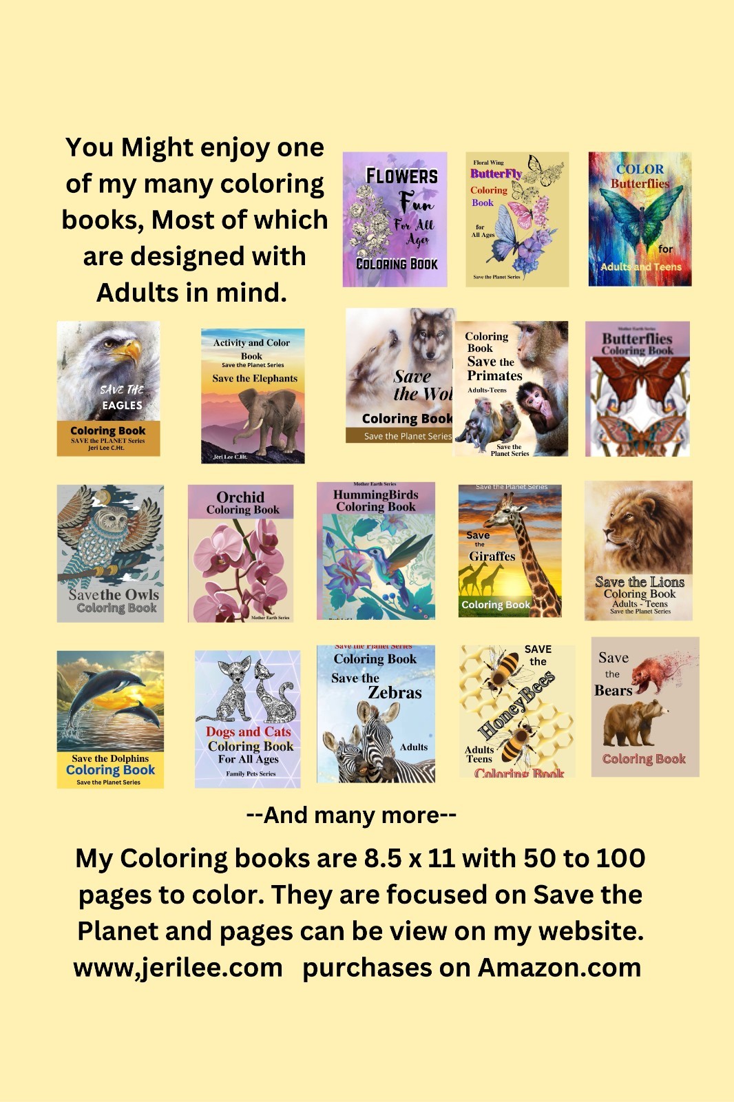 Save the Bears Coloring Book for Adults Teens 108 Pages 8.5 x 11 for All Ages