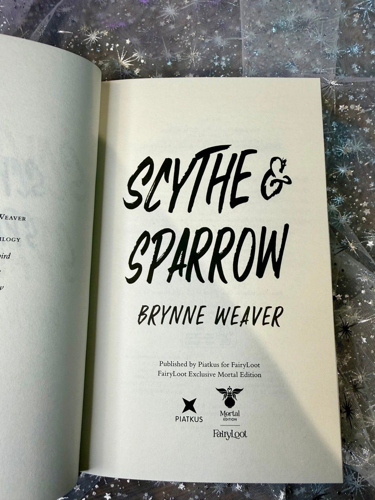 Scythe & Sparrow Fairyloot Exclusive Edition by Brynne Weaver