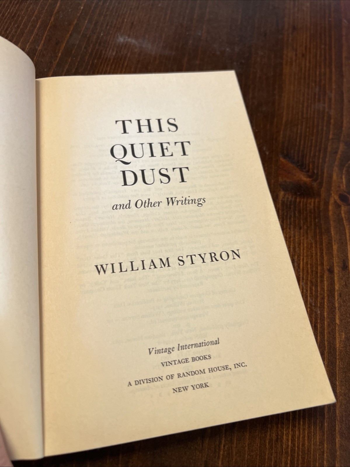 This Quiet Dust: And Other Writings…, Styron, William