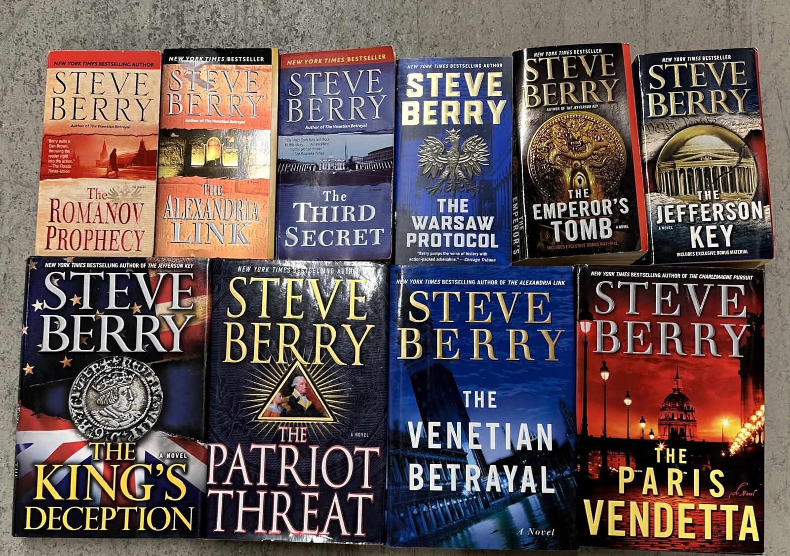 Steve Berry Thriller Novel Collection 10 Book Set