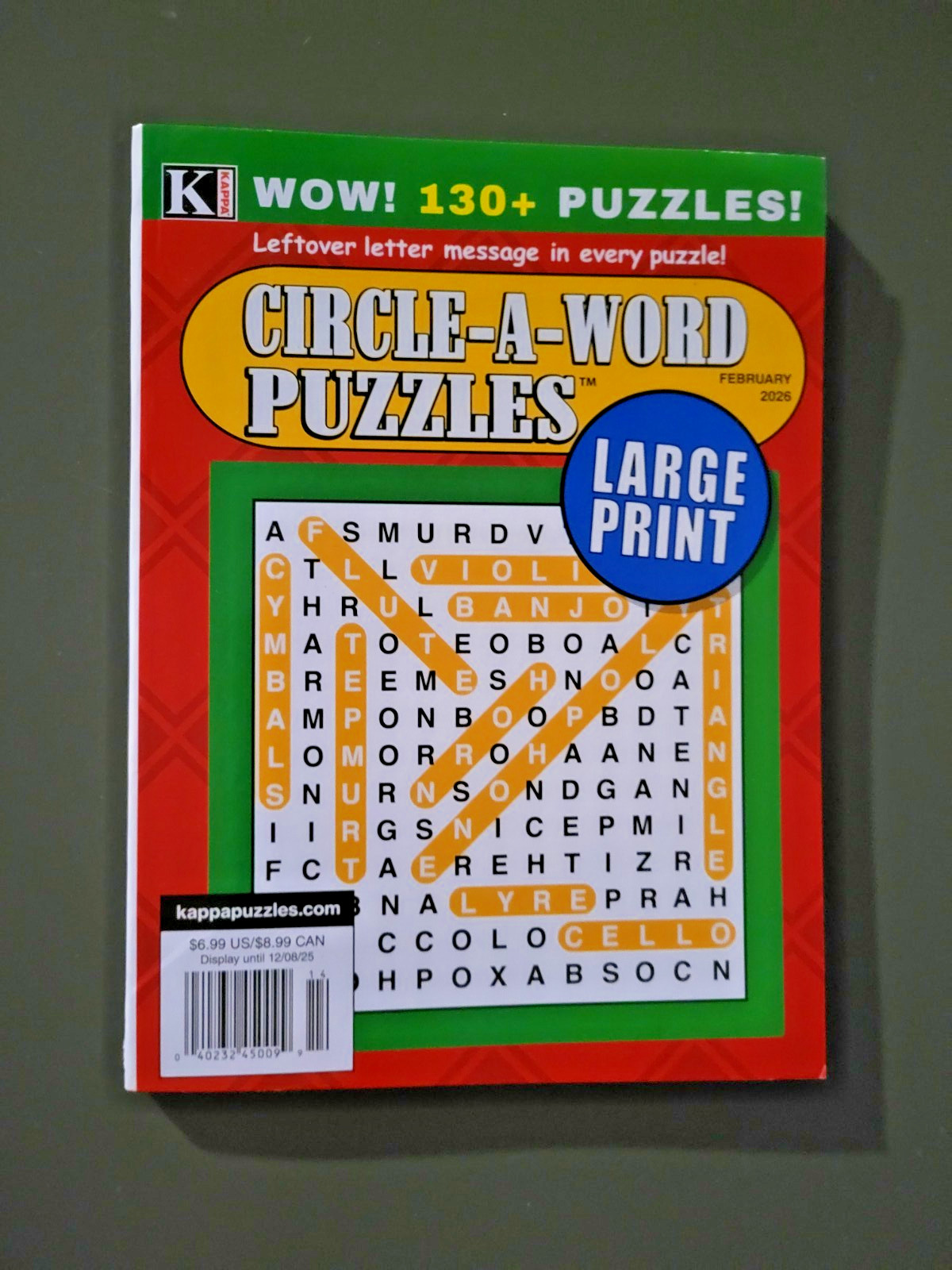Lot of 4 Circle-A-Word Puzzle Books by Kappa – 530+ Challenges – Large Print