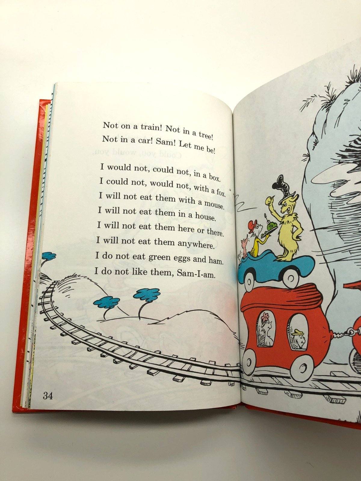 1960 Green Eggs And Ham Dr Seuss Hardcover Book Beginner Grolier Book Club Editi