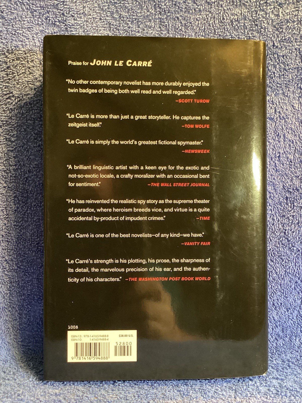 A Most Wanted Man John LeCarre’ Published By Scribner 2008 323 Pages