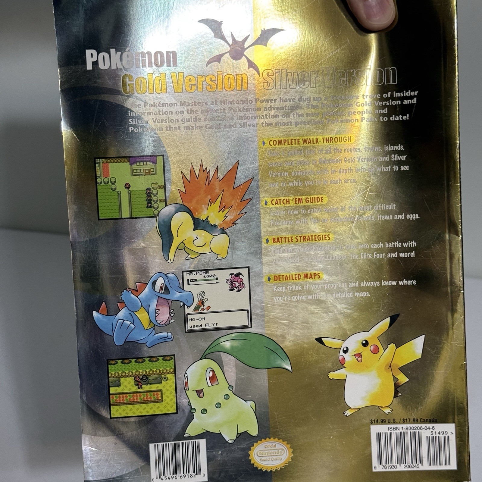 Official Nintendo Power Pokemon Gold & Silver Guide Strategy Guide Holofoil