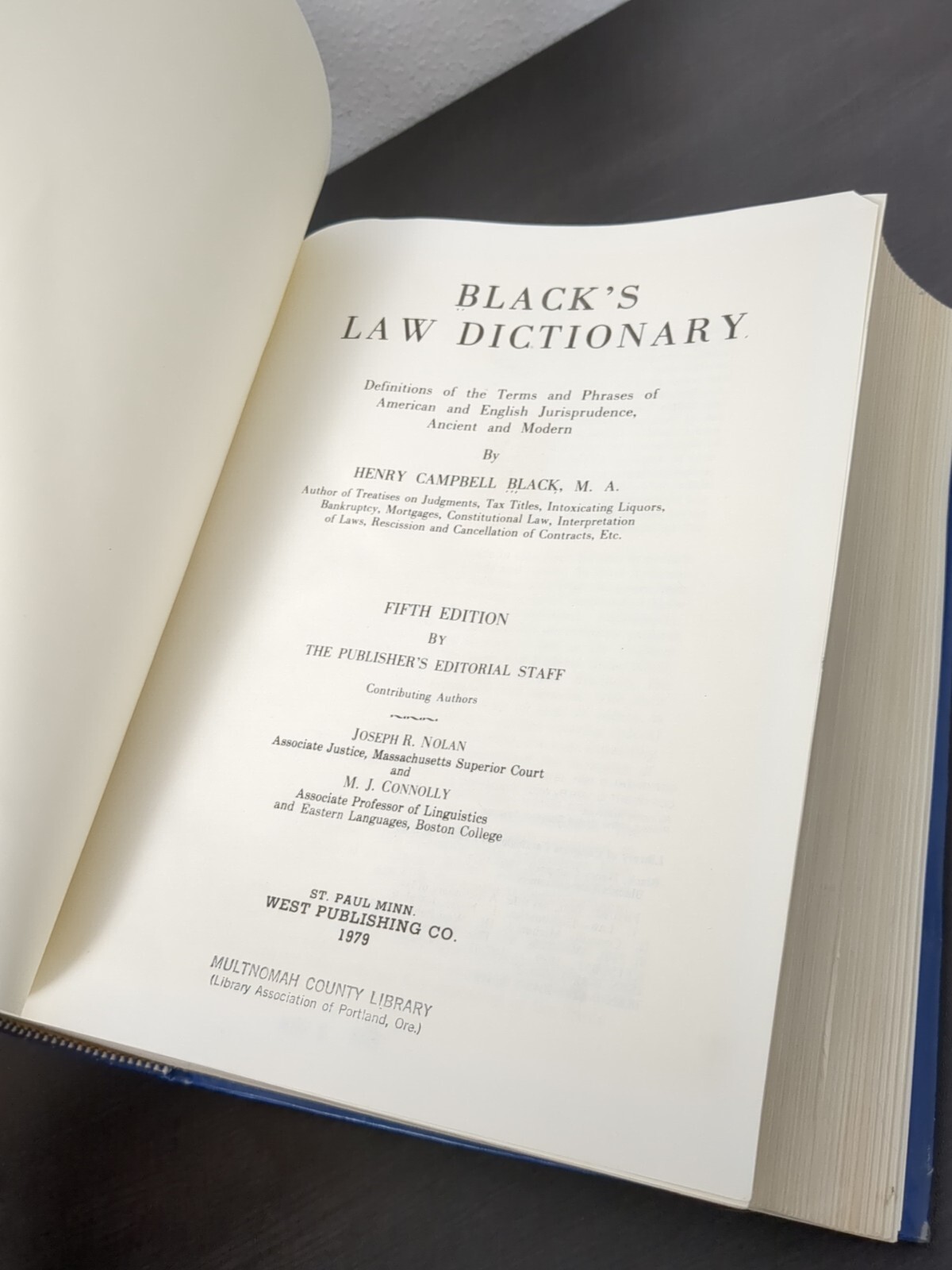 Black’s Law Dictionary, by Henry Campbell Black, Fifth Edition