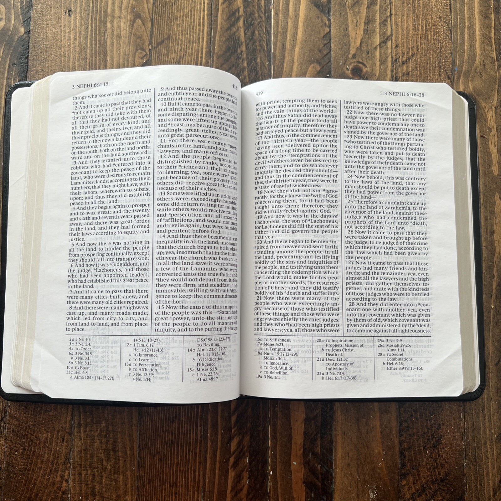 2016 Black Simulated Leather LDS Triple Scriptures 7-1/2” X 5-1/2” Clean!