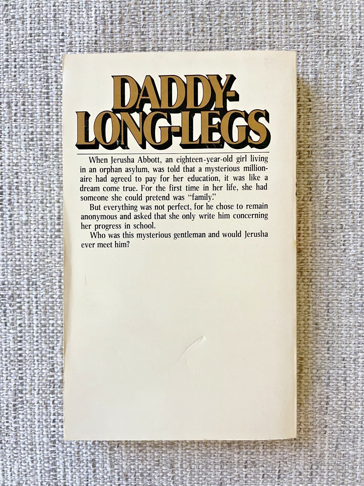 Daddy Long-Legs by Jean Webster vintage 1980 PB VG Rare Cover Art Ships Free