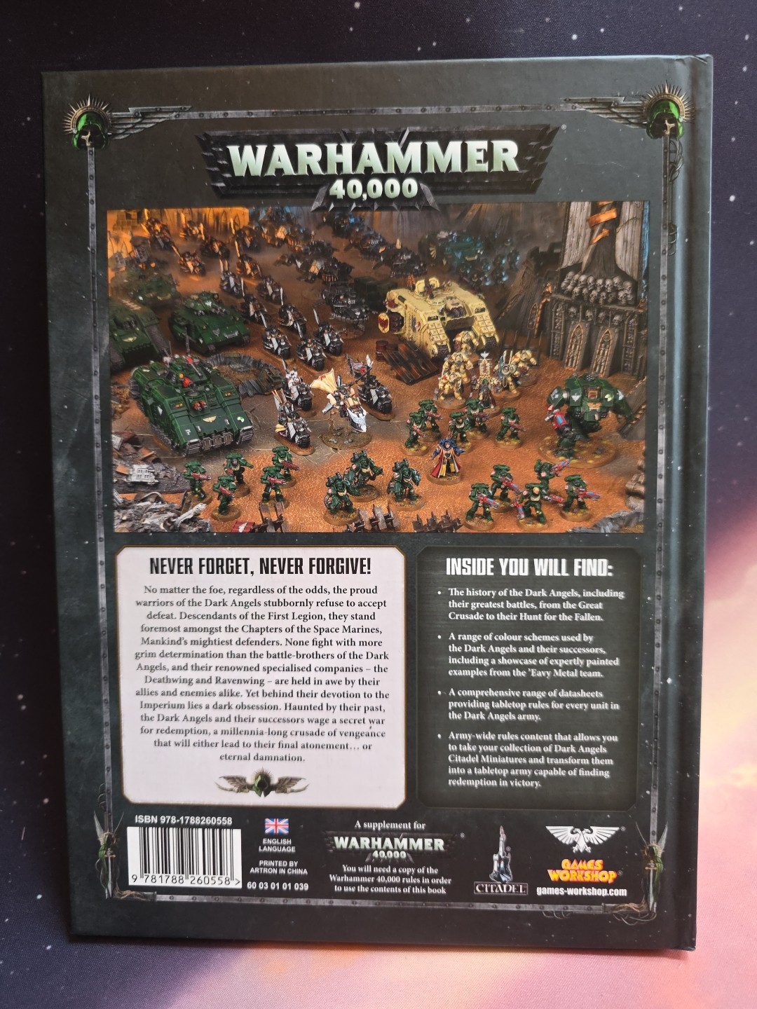 CODEX ADEPTUS ASTARTES DARK ANGELS WARHAMMER 40k- 8th Edition HC 2017 *Minty*