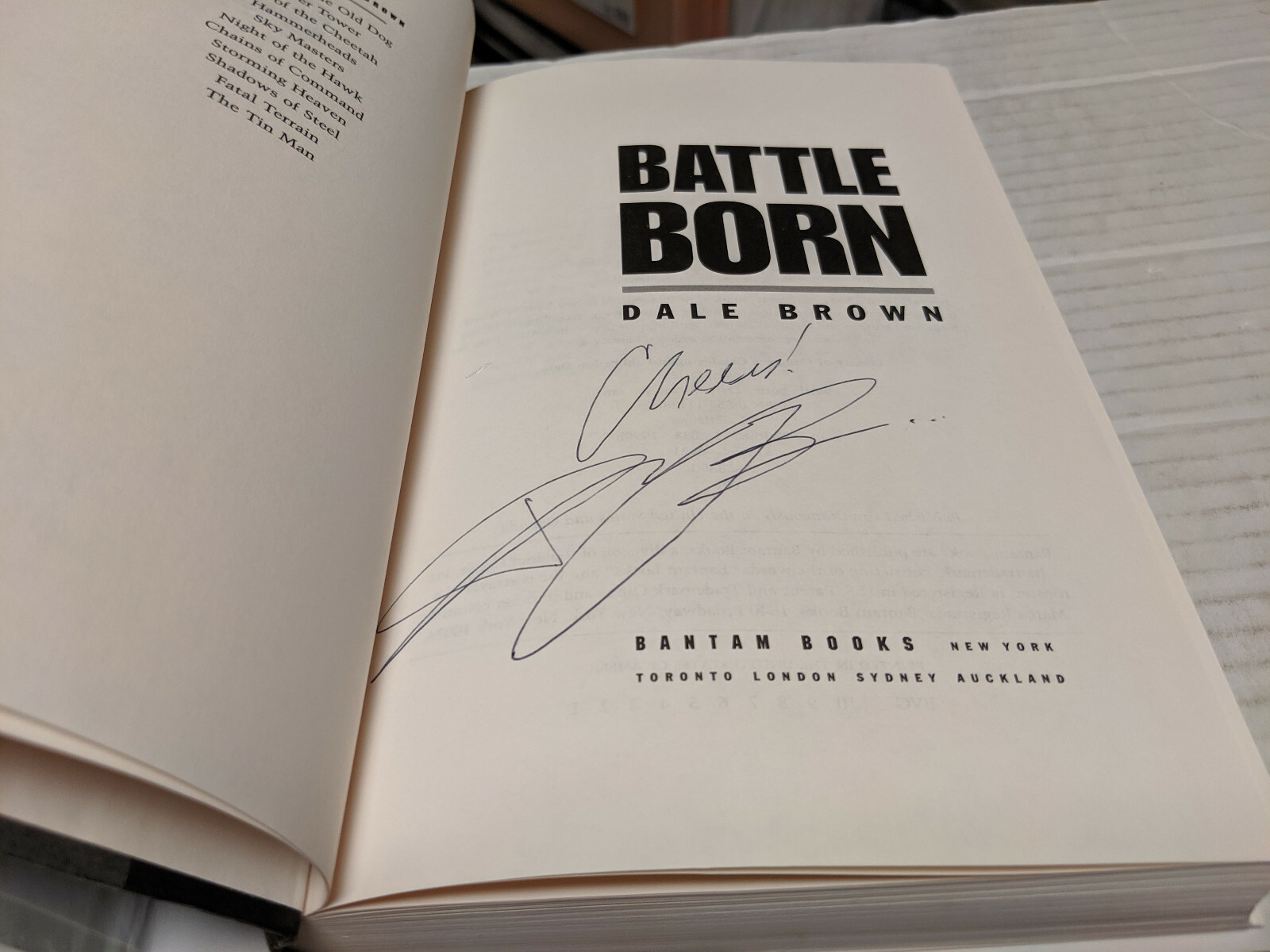 Battle Born by Dale Brown (1999, Hardcover) SIGNED 1st/1st