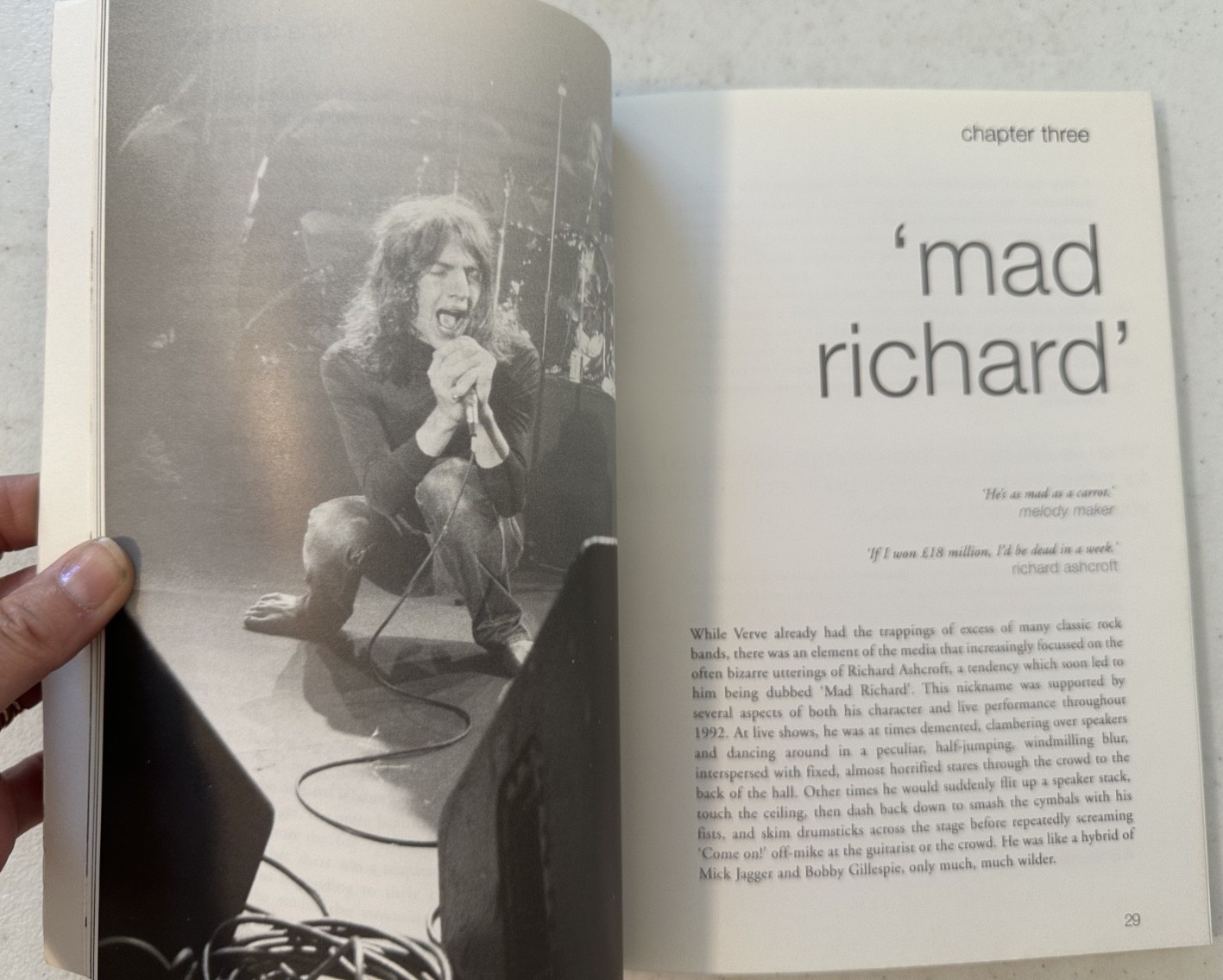 The Verve Richard Ashcroft Crazed Highs + Horrible Lows 1998 1st ed Clarke bio