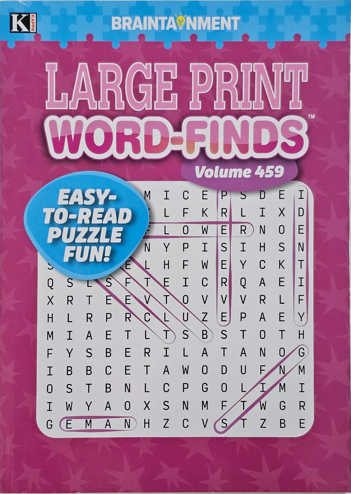 10 New Large Print Word-Finds Puzzle Books Kappa Games Vol#454-474 ~ Search,Hunt