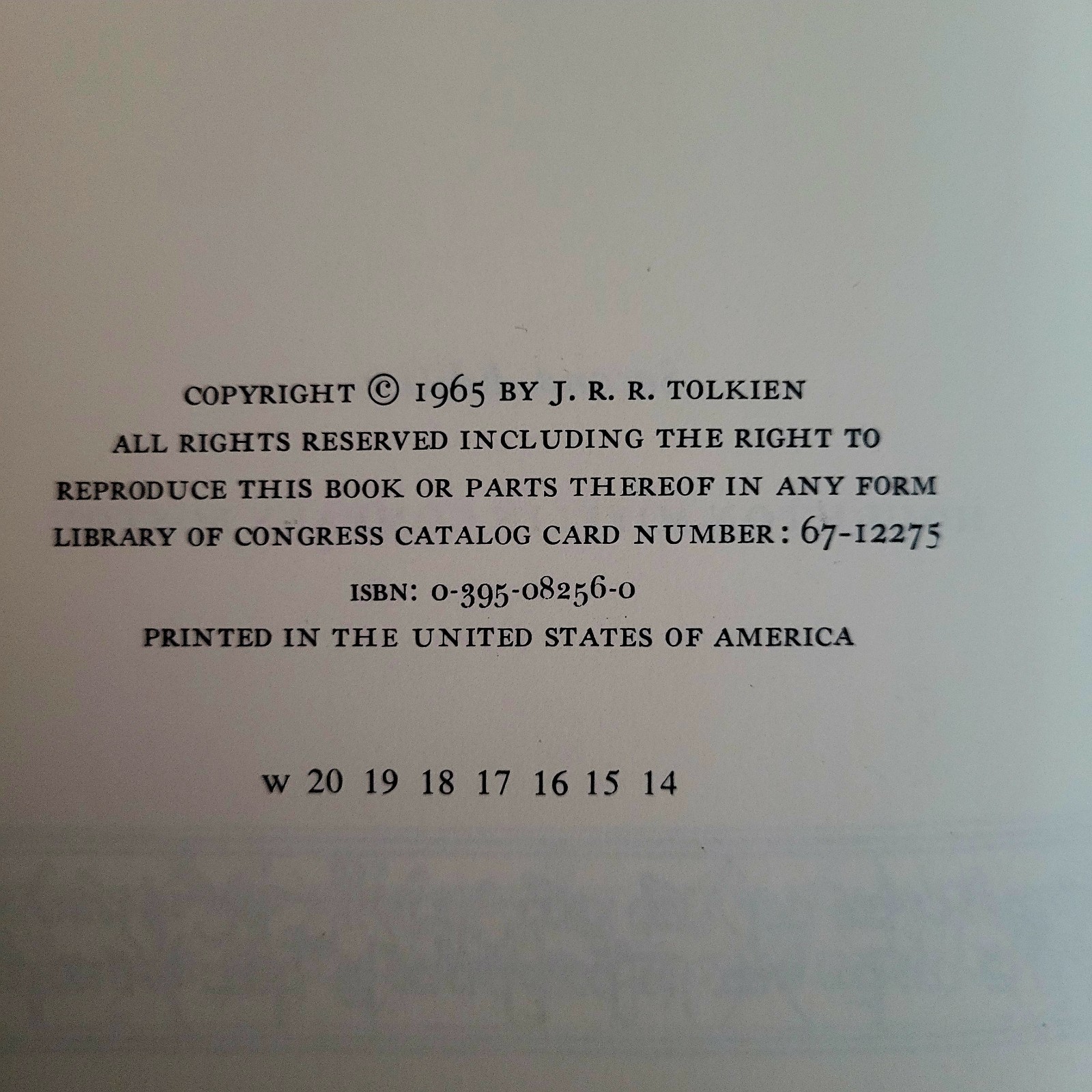 3 Vol Box Set of THE LORD OF THE RINGS by J.R.R. Tolkien (1965)
