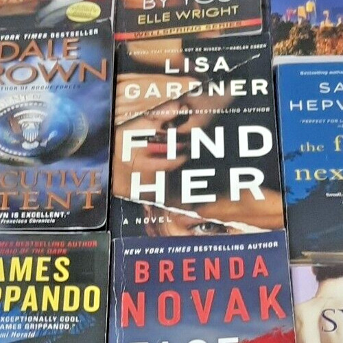 Thriller Fiction novels Bulk Lot of 6 Paperback Books from Random Authors