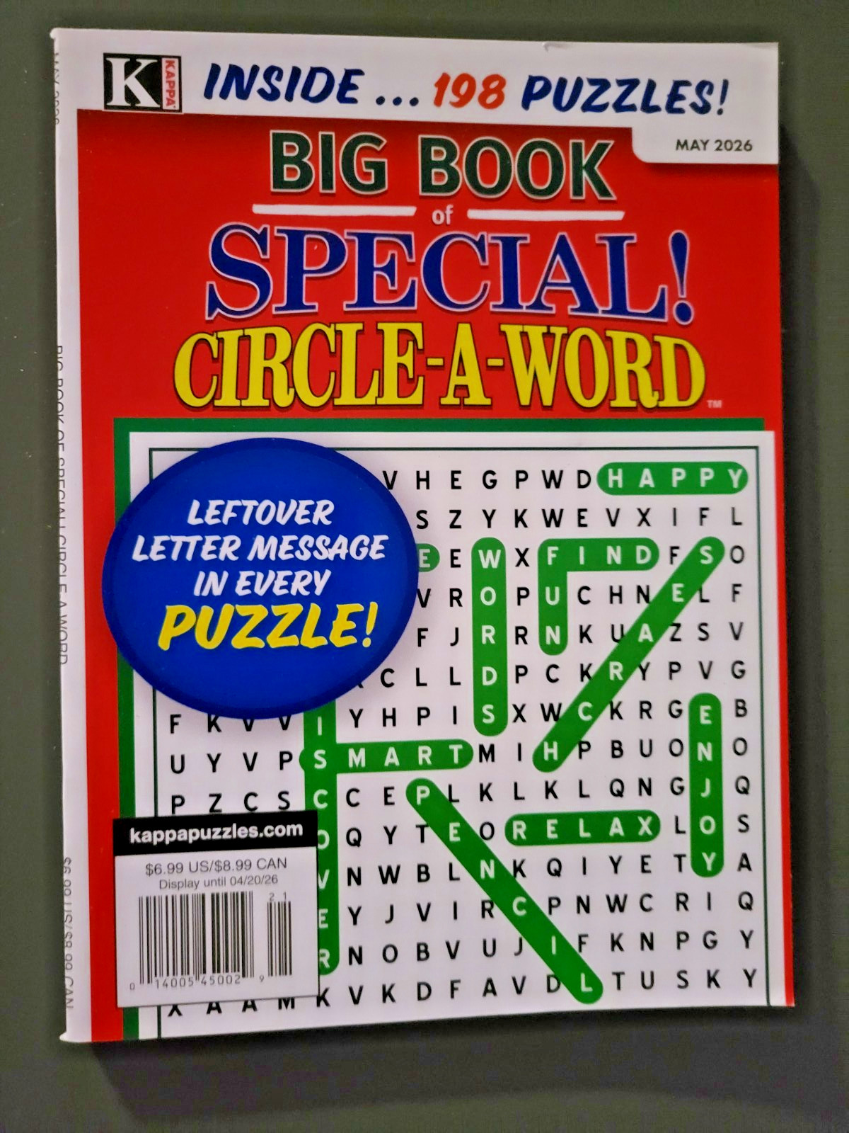 Lot of 4 Circle-A-Word Puzzle Books by Kappa – 530+ Challenges – Large Print