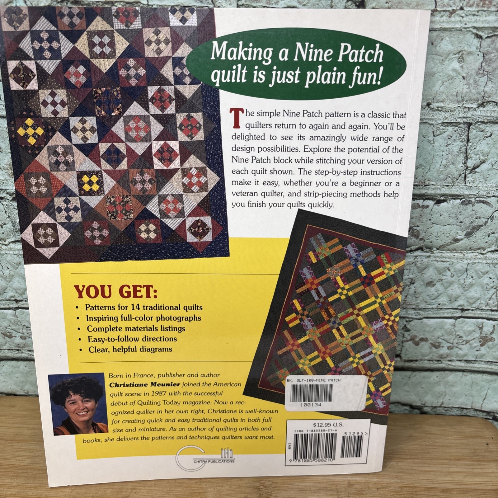 Easy Traditional Quilts : The Nine Patch by Christiane Meunier – EUC 14 Patterns