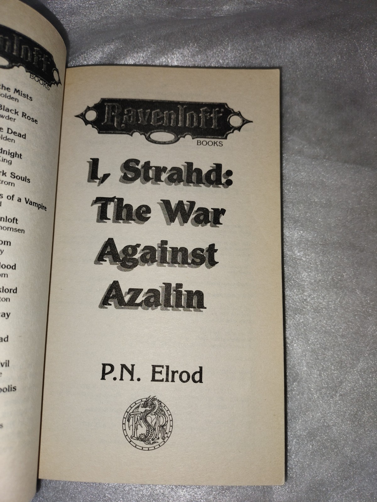 I, Strahd : The War Against Azalin by P. N. Elrod (1998, TSR.) Ravenloft Books