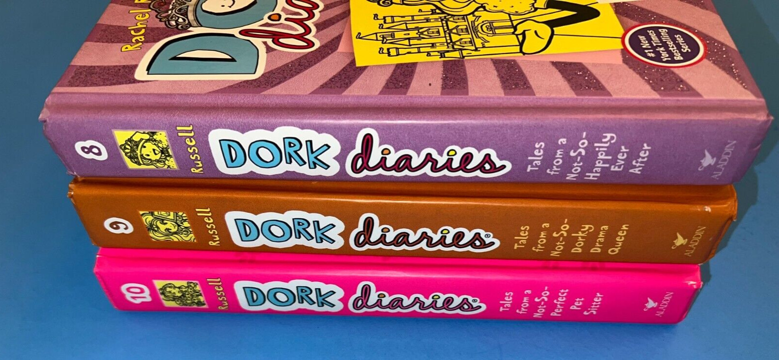 Lot of 3 DORK DIARIES ~Hardcover 8, 9, 10 ~ Rachel Renee Russell