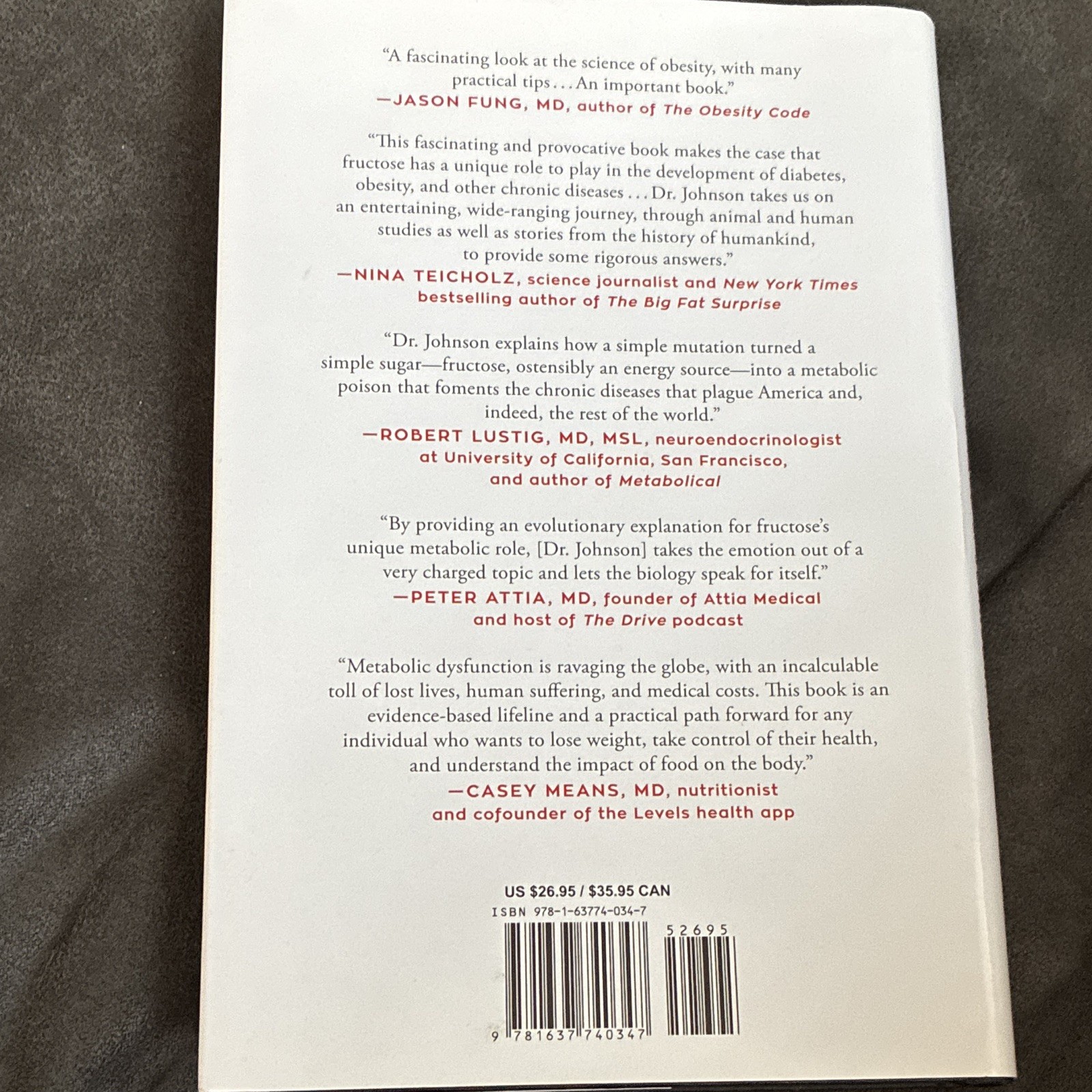 Richard J. Johnson, MD – Nature Wants Us to Be Fat Hardcover English Weight Loss