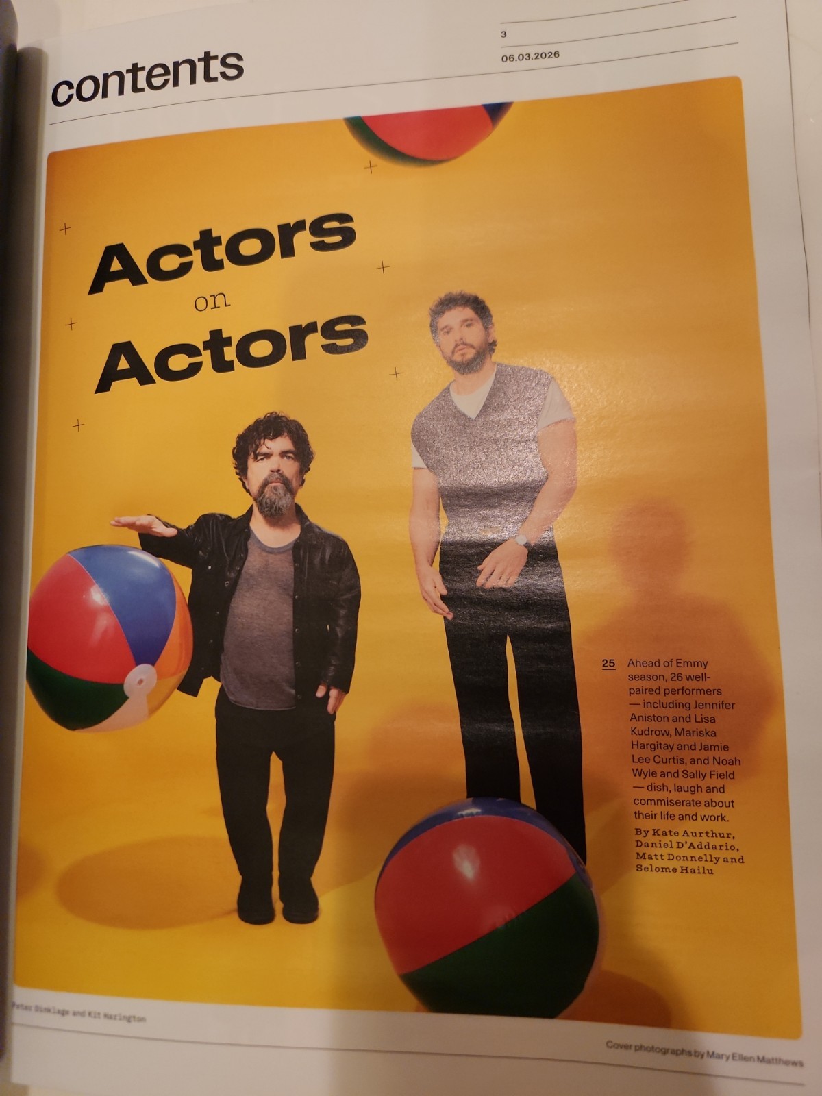 VARIETY Magazine Actors on Actors 6/3/26