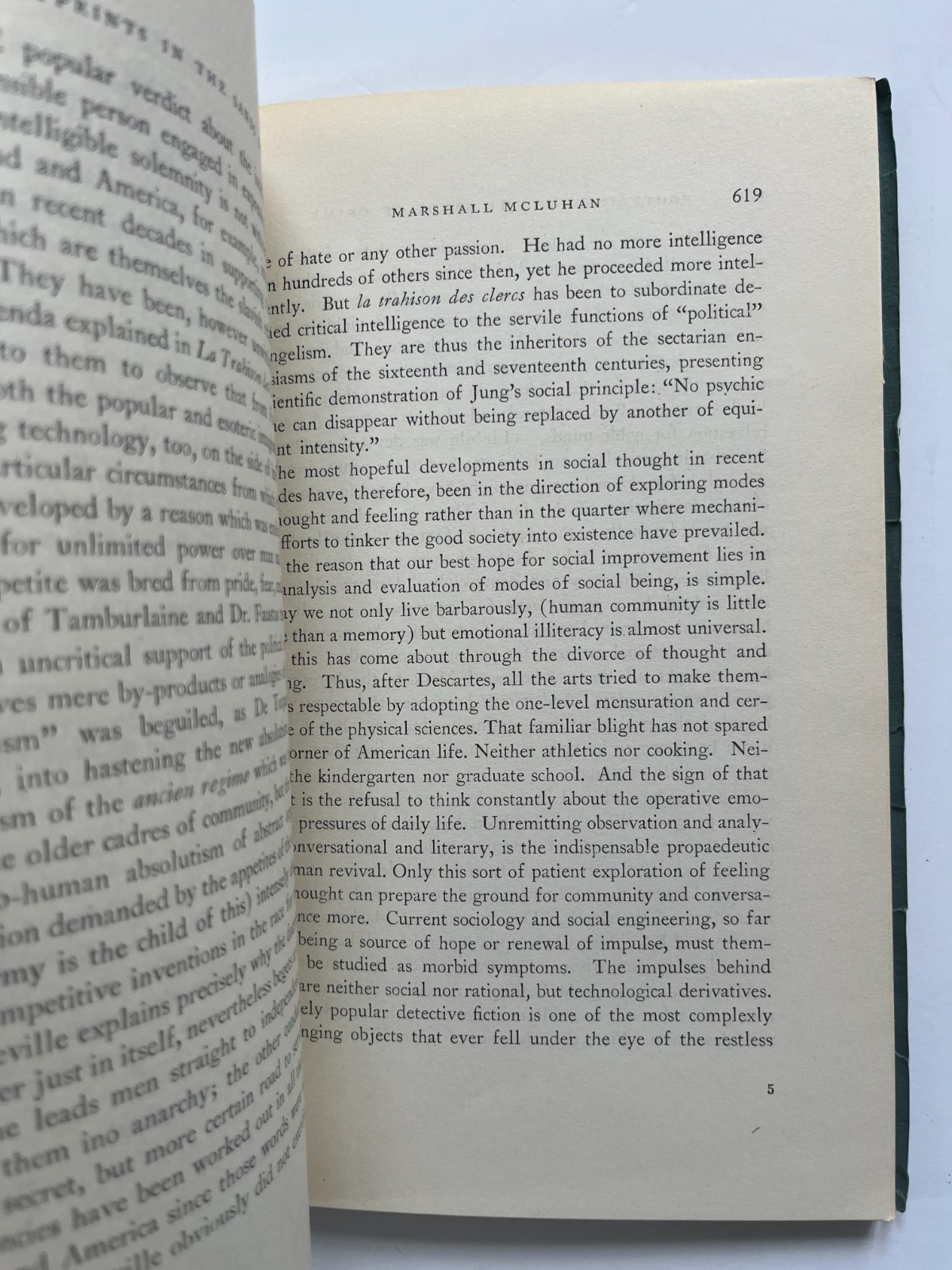 1946 MARSHALL MCLUHAN, Hannah Arendt, Wyndham Lewis ~ Sewanee Review