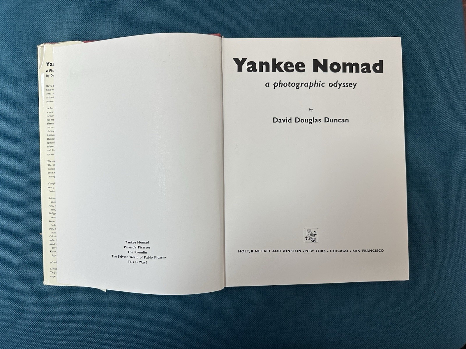 Yankee Nomad A Photographic Odyssey by David Douglas Duncan 1967 HC DJ 2nd Ed.